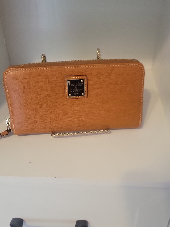 Dooney & Bourke Handbags - Dooney & Bourke Full size Saffiano Zip-Around Wallet - Cognac